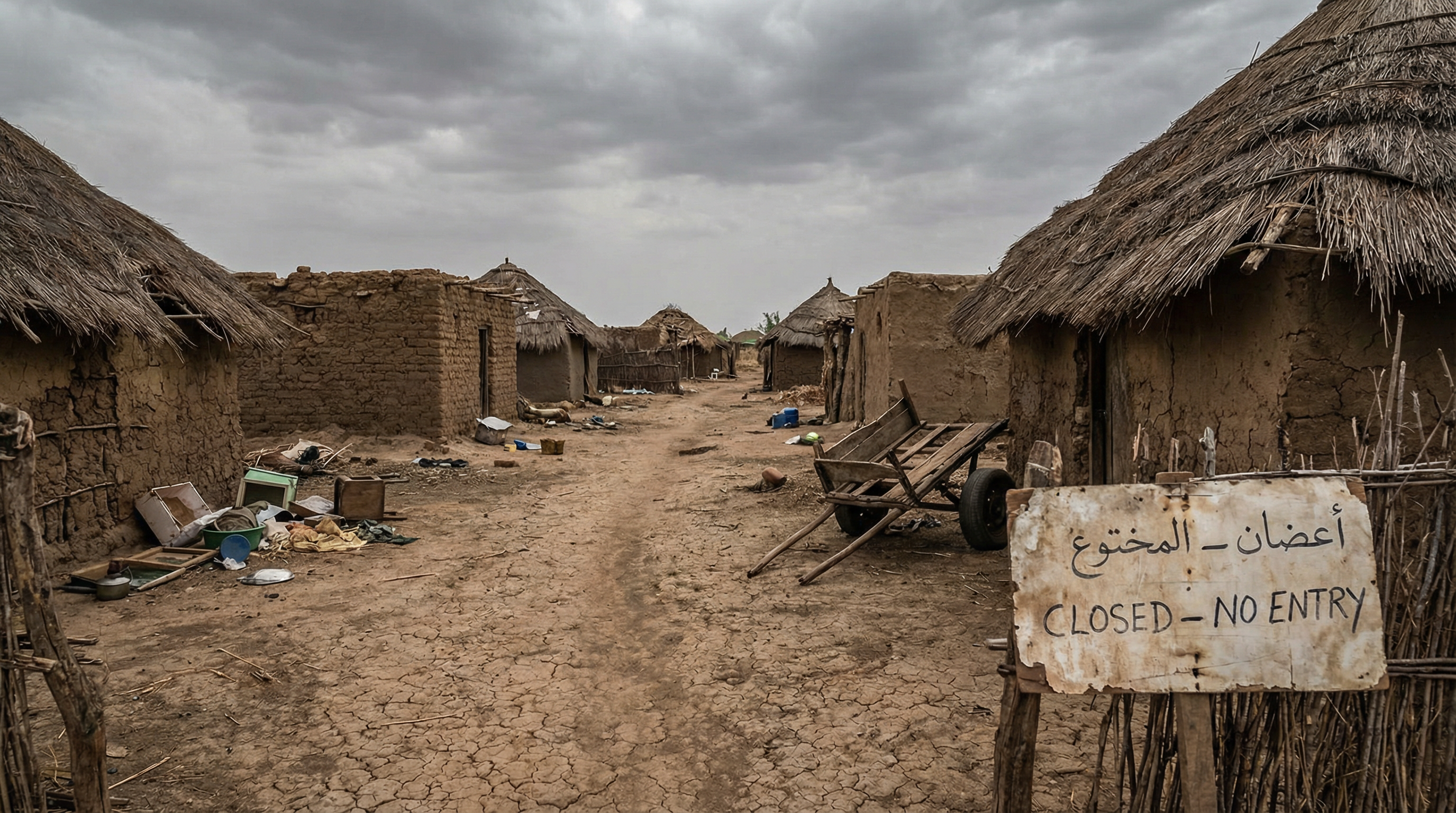 Abandoned village in South Sudan